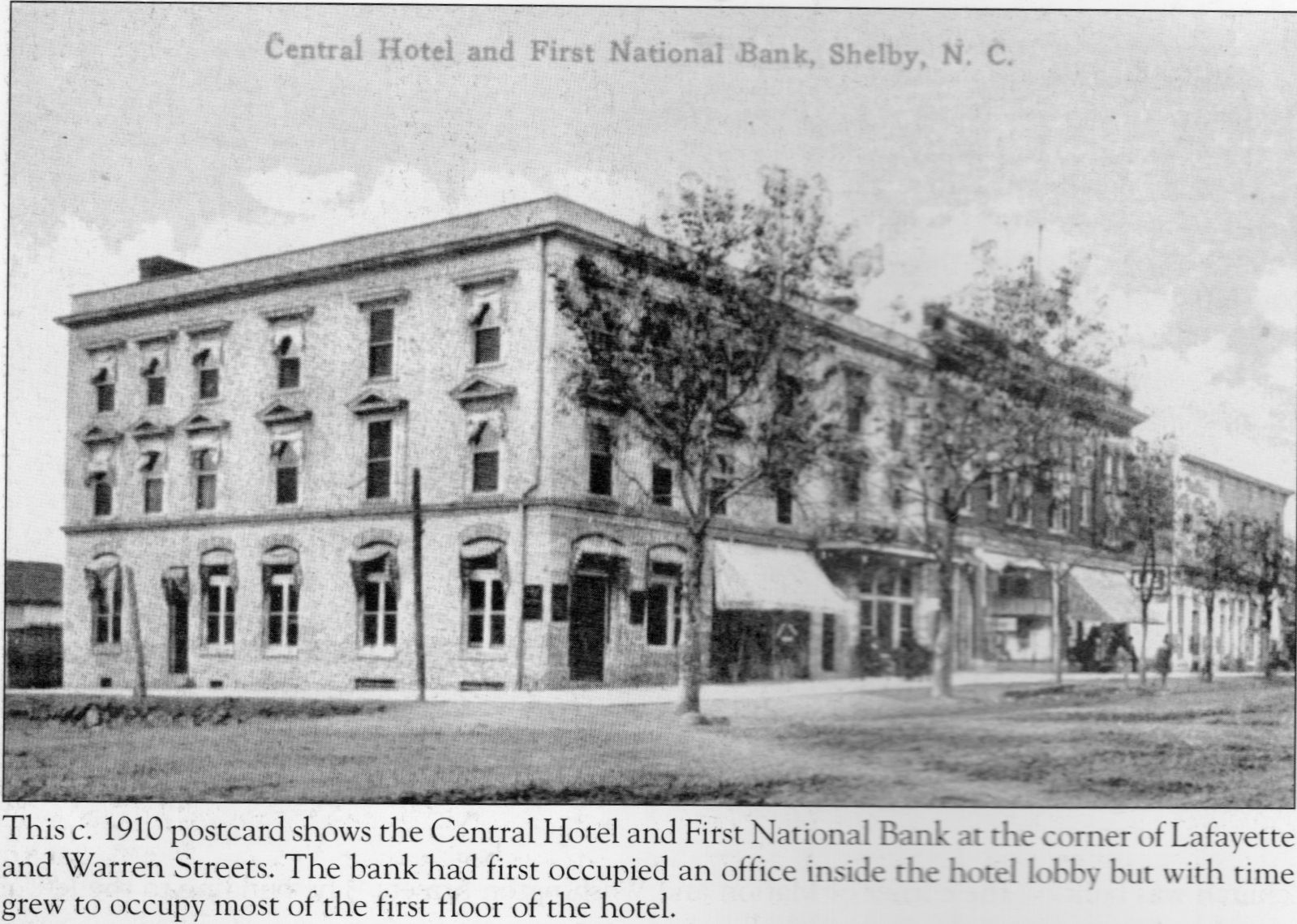 1910 Postcard of Central Hotel